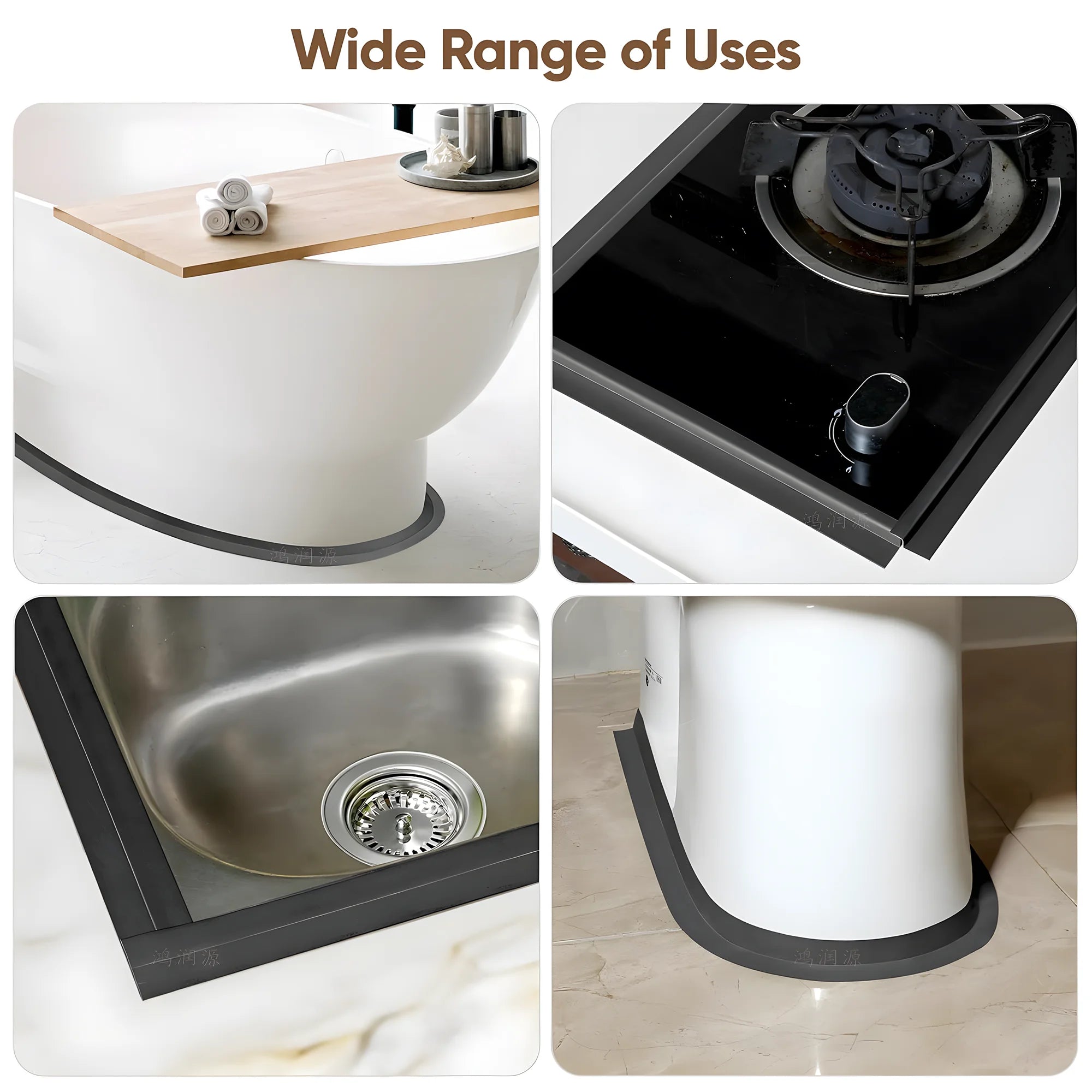 Waterproof Sealing Tape PVC Self Adhesive Bathroom Bath Wall Glue Sticker Kitchen Sink Caulk Mold Proof Seal Covering Tape Strip