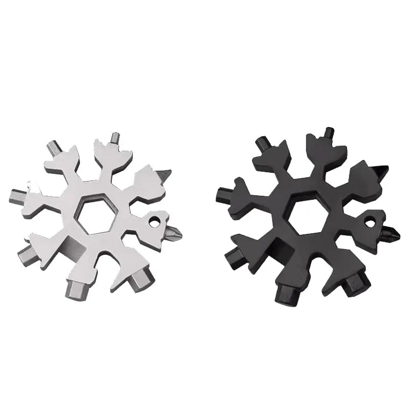 4233 Multifunctional Snowflake Wrench Keychain Portable Hexagon Thick High Carbon Steel Octagonal Mini Universal Wrench Tool