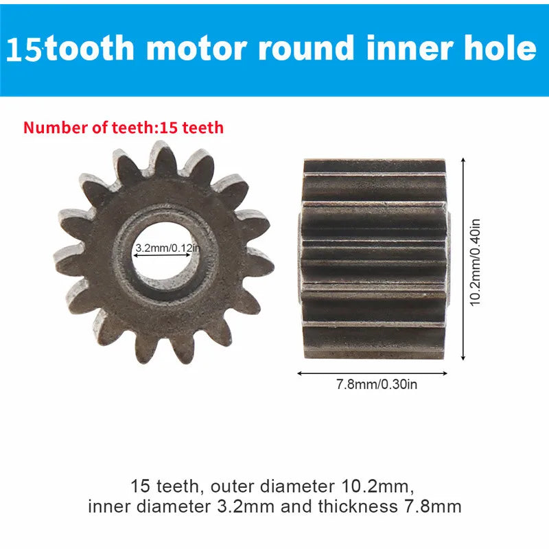1 Piece Dc Motor Gear 9 /11 /12/13/14/15/16 Teeth Electric Motor Gears for 10.8V / 12V / 14.4V / 16.8V / 18V / 21V /25V Motors