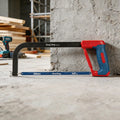 Thick Square Tube Hacksaw Frame Heavy Duty Stable Structure Precision Cutting Rubber Grip Comfortable Handle Metal Saw Tool