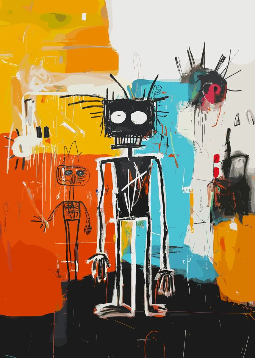 Abstract Figure Portraits Crocodile King Skull Graffiti Art Poster Canvas Painting Print for Living Room Home Decor Cuadros