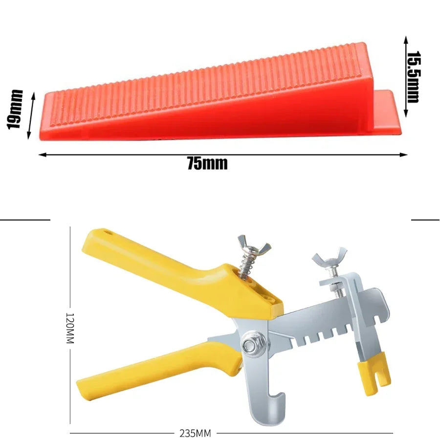 100-501Pcs Tile Leveling System Laying Level Wedges Alignment Spacers Leveler Locator Spacers Flooring Wall Level 0.35mm-3.0mm