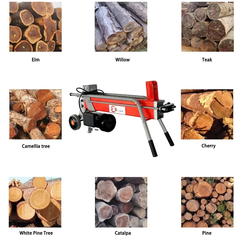 Customized Portable Hydraulic Wood Splitter 8t Power Electric Wood Processor Household Log Splitter Forestry Machinery