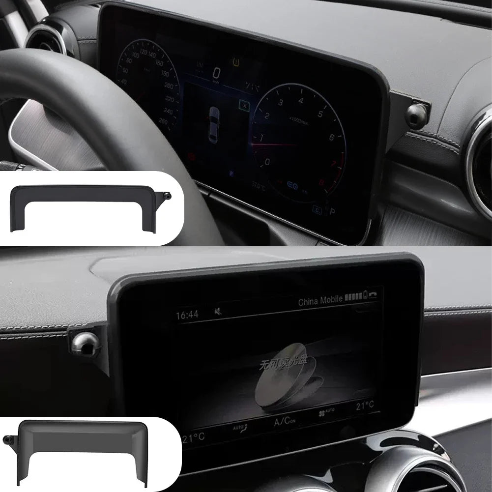 Car Phone Holder For Mercedes-Benz C Class W205 2015 2016 2017 2018 GLC 2016 - 2019 7-inch Screen Fixed Base Navigation Bracket