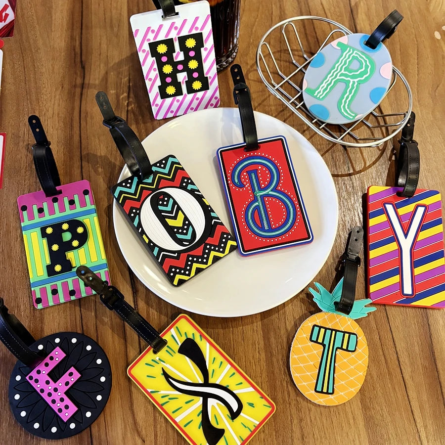 1 piece of capital letter luggage tag, station airport check-in luggage, anti loss identification tag, necessary luggage hanging