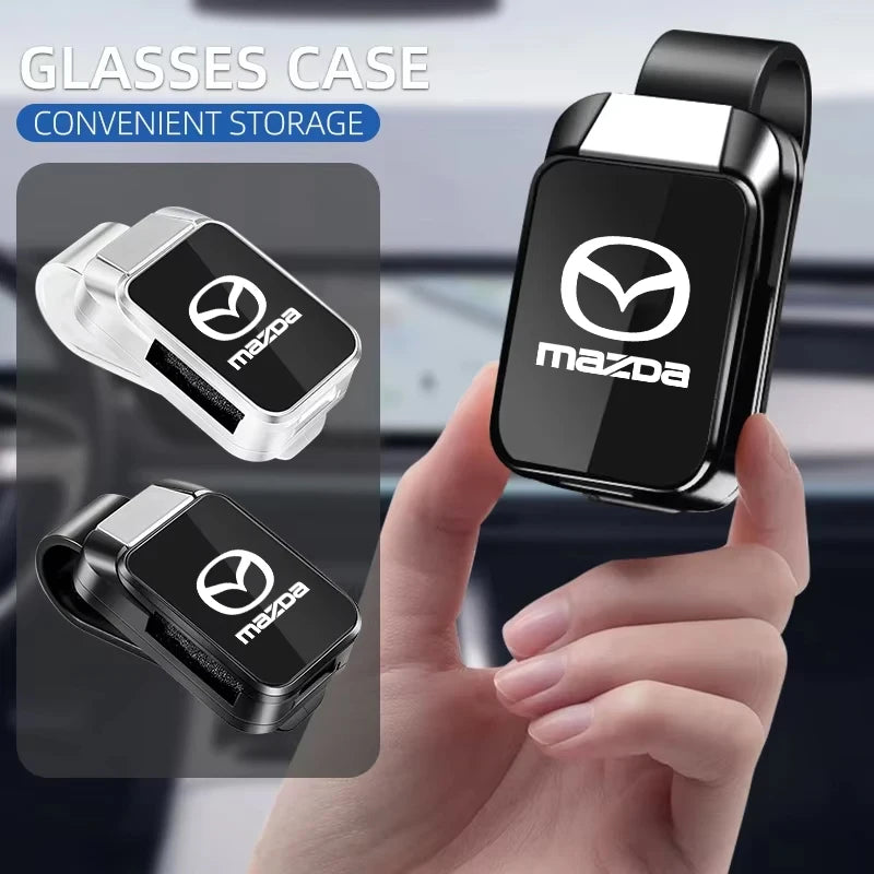 Car Sunglasses Holder Eyeglass Hanger Clip For MAZDA 3 6 CX-30 Axela MX-5 CX-5 Atenza CX-3 CX9 CX-60 MPS 2025 Car Accessories