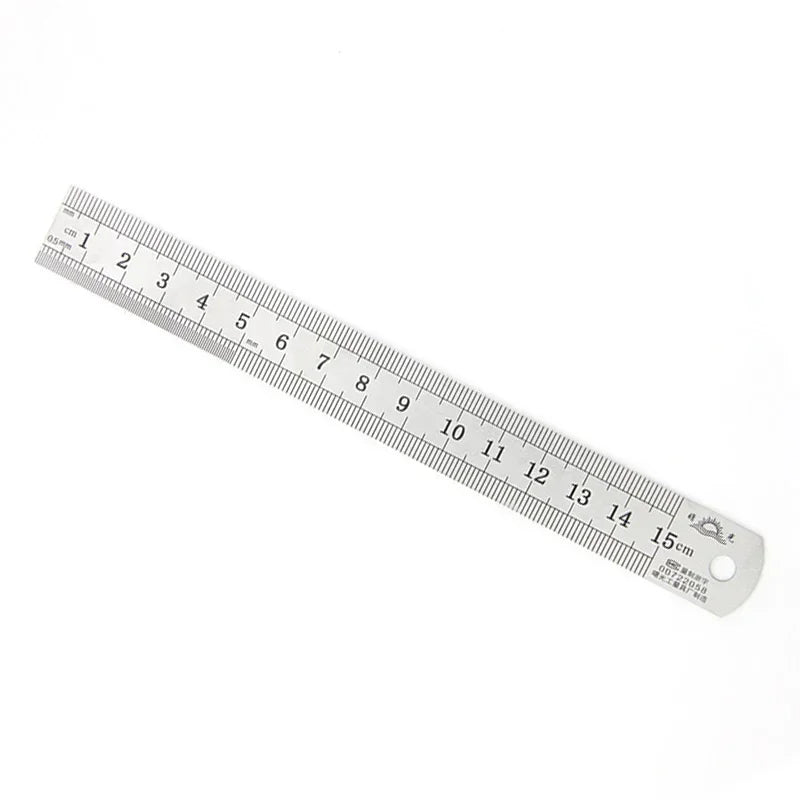 Tyture Straightedge Double Side Scale Metal Ruler High Quality Stainless Steel Woodworking Drawing Measuring Tools 0-15/25/30mm