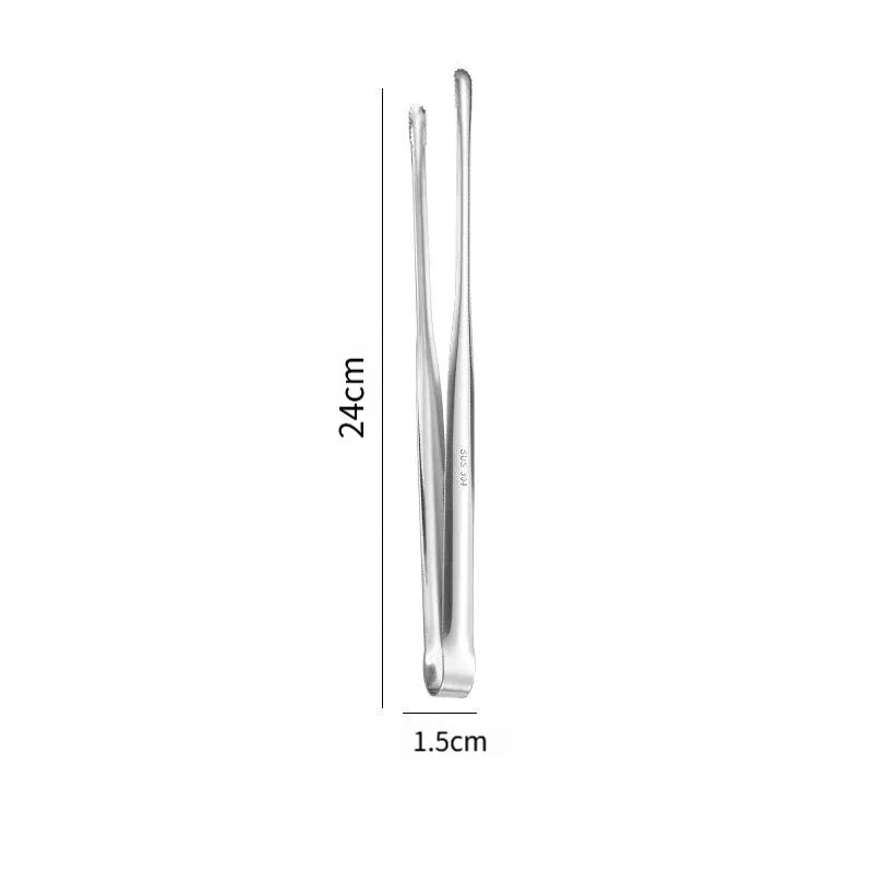 304 Stainless Steel Grill Tongs Food Clip BBQ Steak Clip Bread Tong Cooking Utensils Party Non-Slip Kitchen Gadgets Accessories