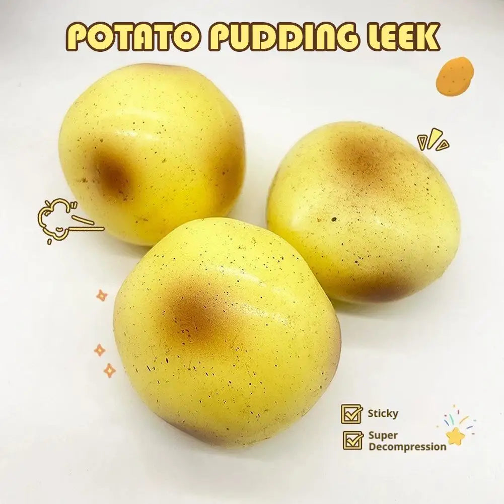 Fluid Potato Squishy Toy Slow Rise Stress Ball, Realistic Fruits Fidget, Decompression Gift For Kids & Adults Anxiety Relief ﻿