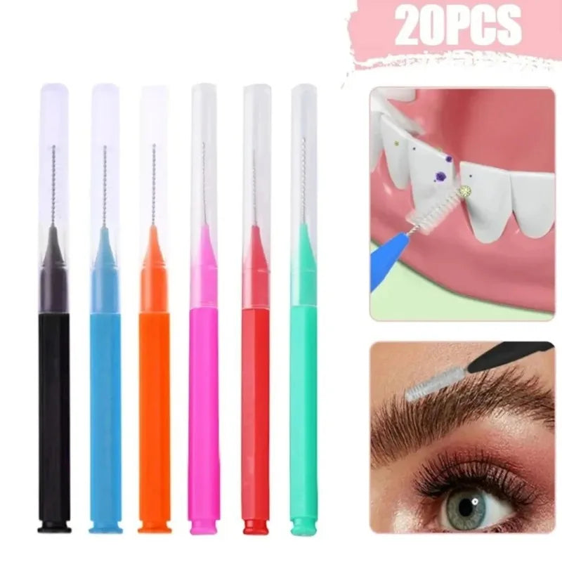 Interdental Brush Box Interdental Brush 20 Pieces Clean Tooth Gap Braces Gap Straight Orthodontic Interdental Brush eyelashes