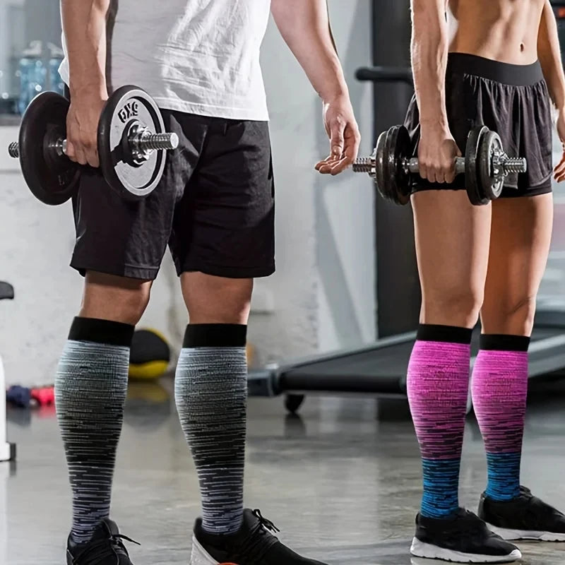 Running Compression Socks Football Hiking Golf Gym 20-30mmhg Gradual Change Nylon Sports Socks Diabetes Pregnancy Varicose Veins