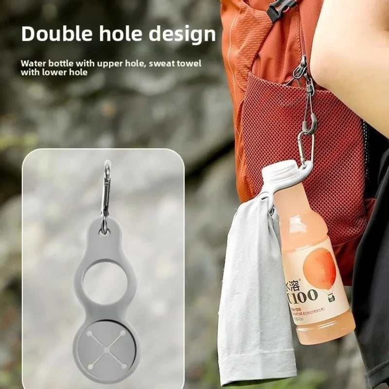 Portable Water Bottle Holder Clip Travel Drink Bottle Hook Outdoor Hiking Carabiner Hands-Free Mineral Water Carrier