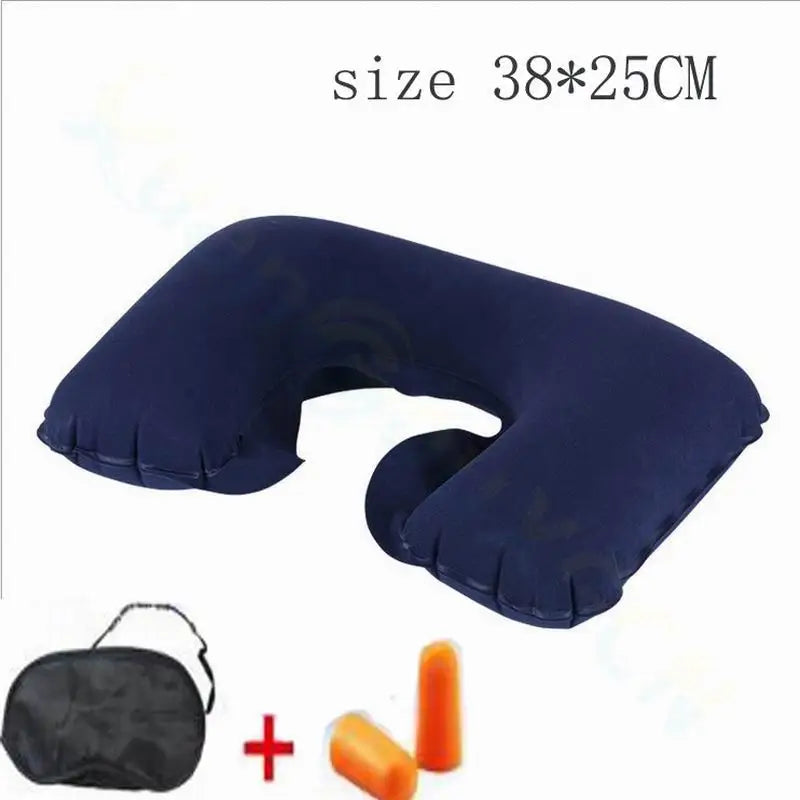 1pcs Functional Inflatable Neck Pillow Inflatable U Shaped Travel Pillow Car Head Neck Rest Air Cushion for Travel Neck Pillow