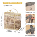 Mesh Laundry Basket Nylon With Handle Breathable Folding Portable Dirty Clothes Underwear Organizer Bags Large Capacity Storage