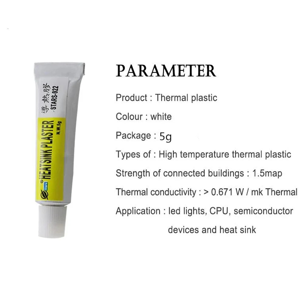 1-12Pcs Thermal Paste Conductive Heatsink Plaster Viscous Adhesive For Chip VGA RAM LED IC Cooler Radiator Cooling Sealers