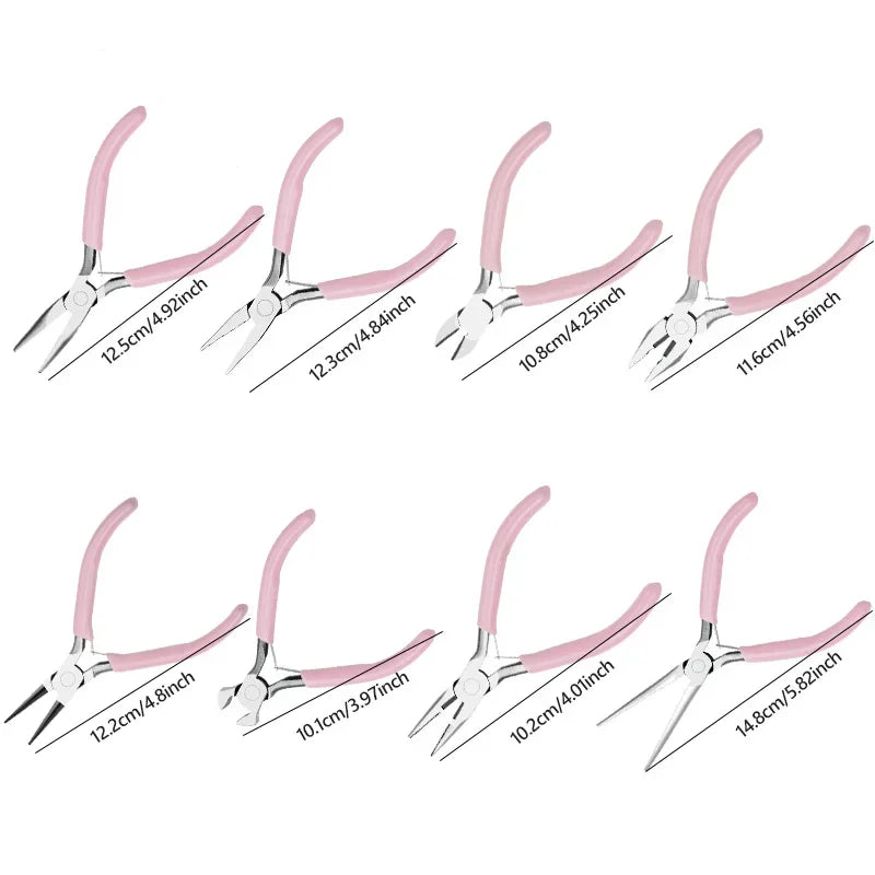 8 Style Jewelry Pliers Tools & Equipment Kit Long Needle Round Nose Cutting Wire Pliers for DIY Jewelry Making Tool Accessories
