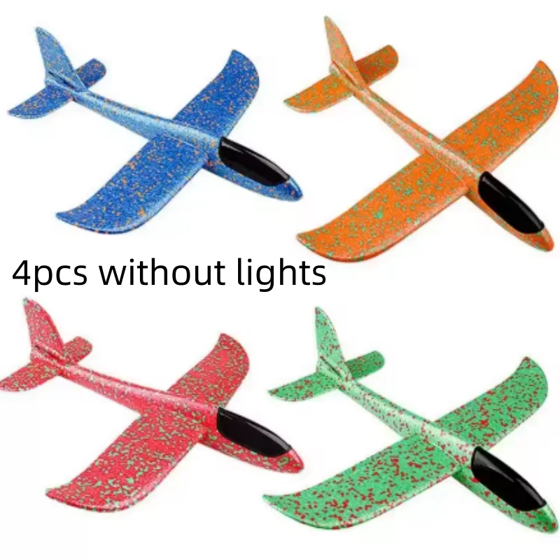 48cmFoam Aircraft Toy Hand Throw Flight Glider Aircraft Airplane DIY Model Toy Throwing Roundabout Airplane Kid Gifts