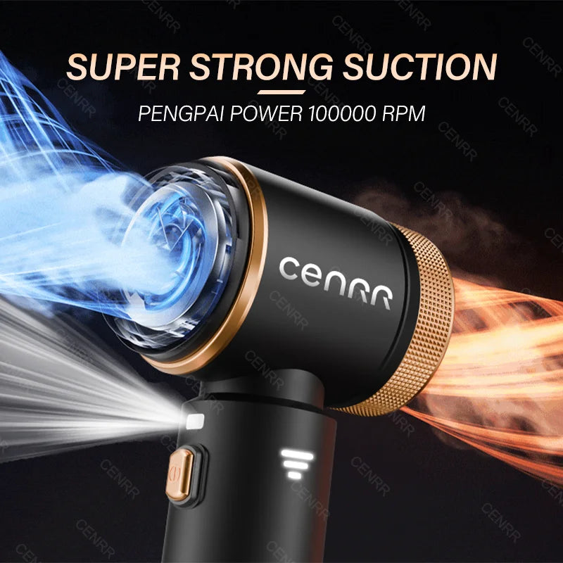 CENRR Car Vacuum Cleaner High Power Portable Handheld Cleaning Machine Mini Cleaner Powerful Wireless Vacuum Cleaner Home Blower