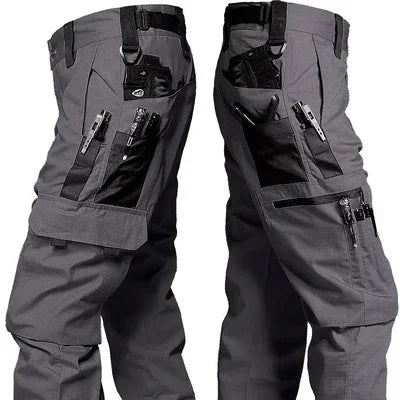 Tactical Pants Big Multi-pocket Men New Work Cargo Pants Spring Autumn Waterproof  Ripstop Hiking Trousers Loose Brand Joggers