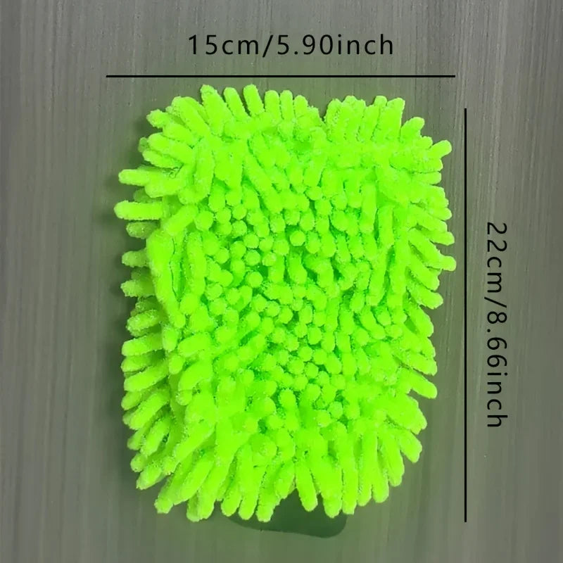 Car Cleaning Microfiber, 1/2-piece Set - Scratch Free and Lint Free, High-quality Lint Microfiber Car Wash Gloves - Green