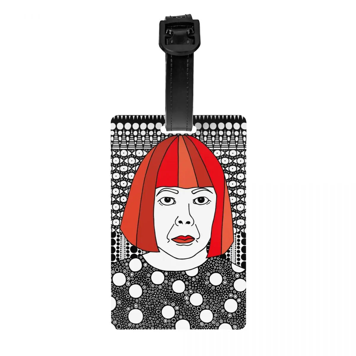 Custom Yayoi Kusama Abstract Painting Luggage Tag Privacy Protection Baggage Tags Travel Bag Labels Suitcase