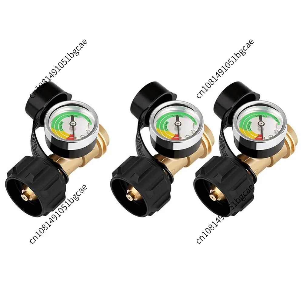 Propane Tank Gauge Level Indicator Gas Pressure Meter Universal Propane Gauge for RV Camper Cylinder BBQ Gas Grill Heater