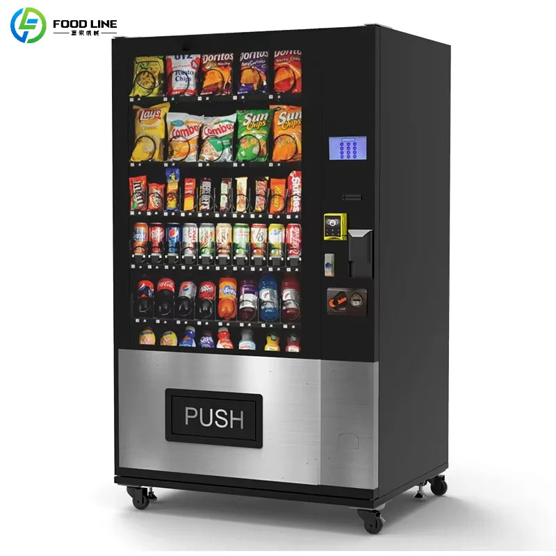 Customized 2025 New Arrived Drinks and Snack Vending Machine Healthy Fresh Food Vending Machine with Cash Payment
