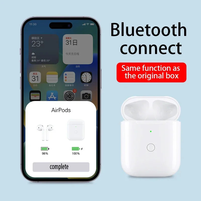 Replacement For AirPod Pro1 2 Charging Case  with AirPods 4st&2nd Generation Wireless Charging box Bluetooth Pairing For Apple 3