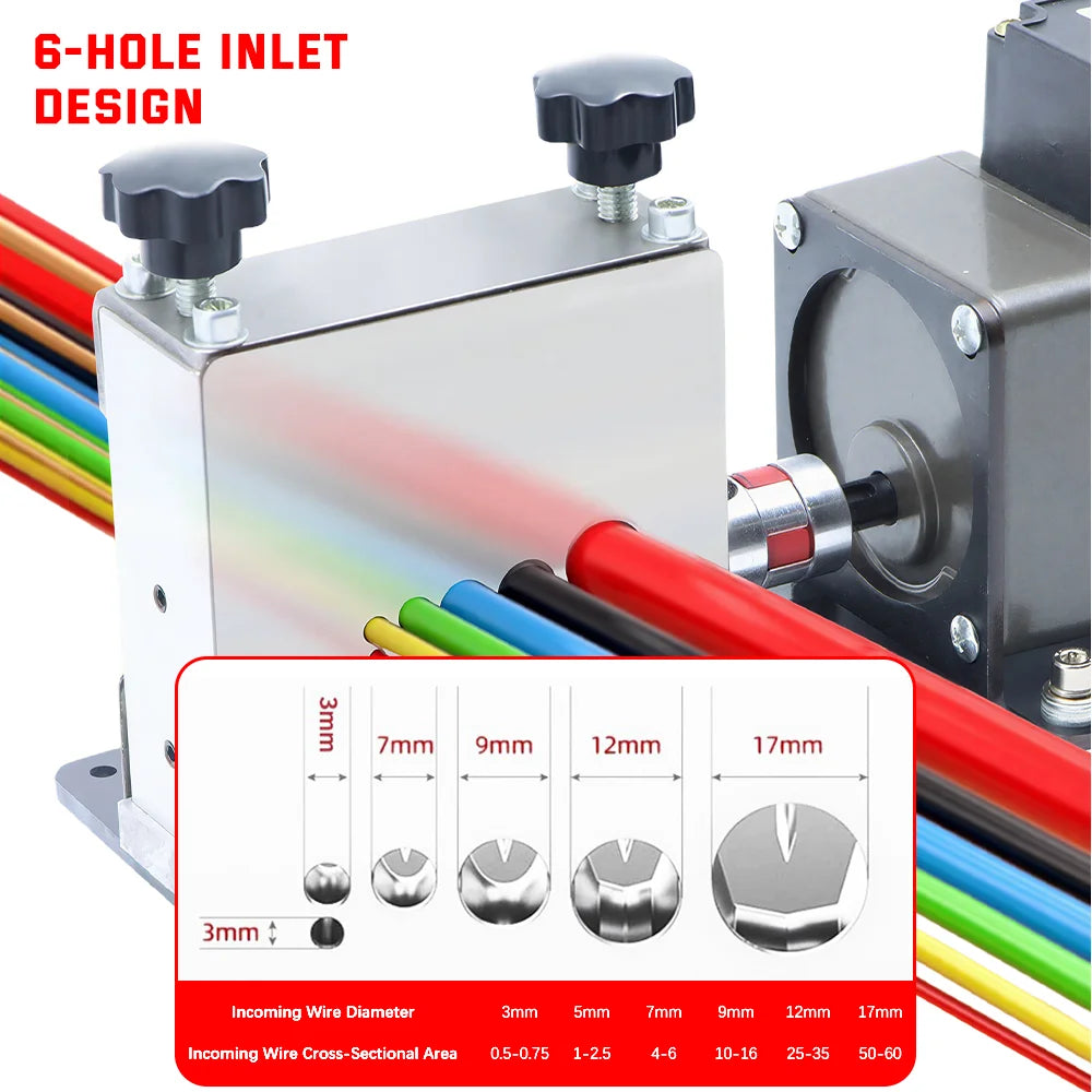 Zten New 1-70mm² Commercial Wire Stripping Machine Waste Copper Cable Peeler Automatic 6 Hole Stripper Machines