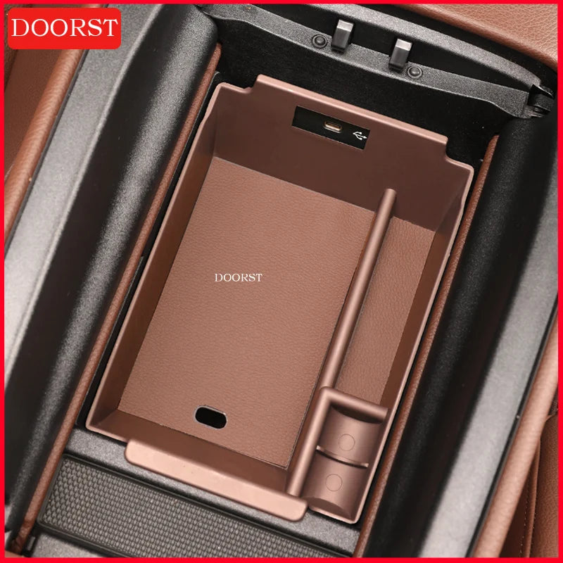 For Mercedes Benz GLE GLS Class W167 X167 Car Central Control Armrest Box Storage Box Interior Modification Accessories