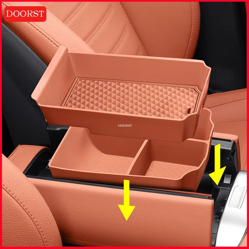 For Mercedes Benz GLC Class X254 GLC260 GLC300 Car Central Control Armrest Box Storage Box Interior Modification Accessories