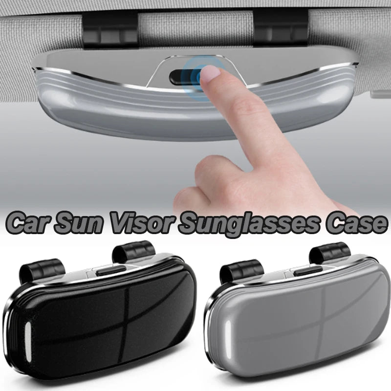 Universal Car Sun Visor Eyeglass Case Sunglasses Holder Anti Scratch Glasses Card Ticket Storage Auto Interior Accessories
