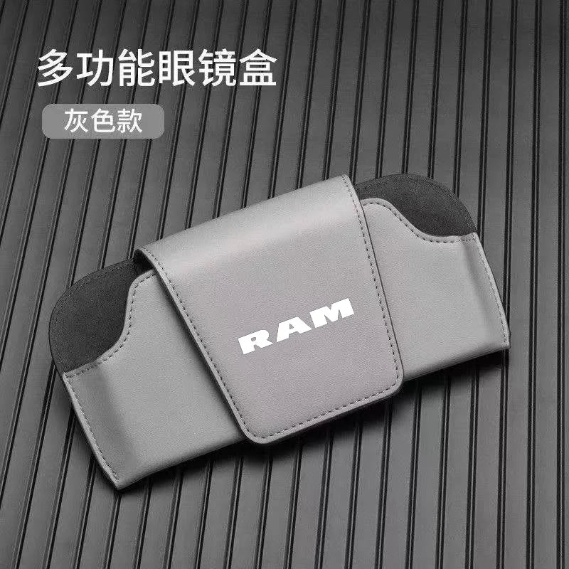 Car Sun Visor Leather Auto Sunglasses Clip Glasses Holder case Storage for RAM 1500 TRX 2500 3500 Rampage 1200 700 ProMaster EV