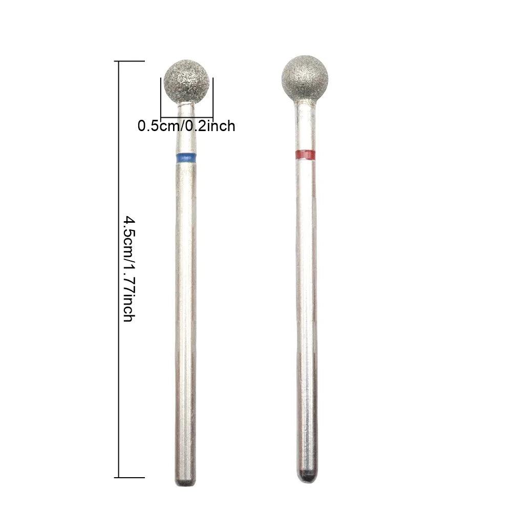 2pcs Nail Drill Bits, Best Diamond Burrs Grinding Bits For Gel Nail Polish Manicure Nails Art Tool Carving Polishing