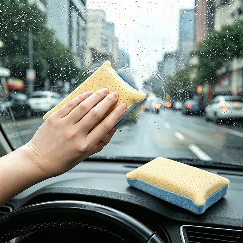 PVA Absorbent Sponge Streak Free Cleaner For Car Windshield Multi-purpose Mirror Cleaning Pad Anti-fog Wipe Auto Cleaning Sponge