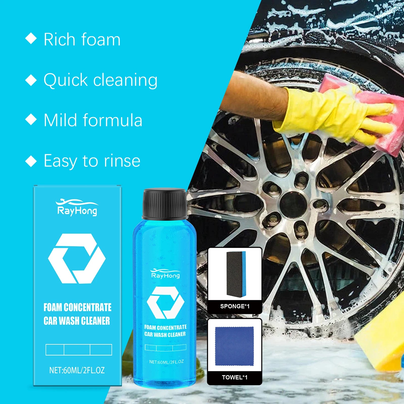 Magic Foam Car Wash Shampoo Car Shampoo High Concentration Car Accessories Detailing Wash Super Foam Cleaner For Cars Trucks