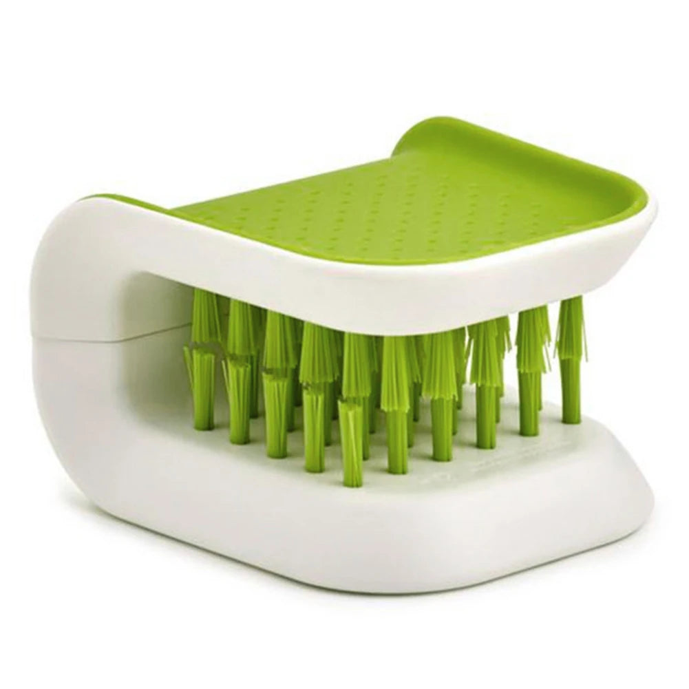Automotive Safe Belt Washing Tool Double Sided U Type Foldable Car Interior Openable Cleaning Brush Knife and Cutlery Cleaner