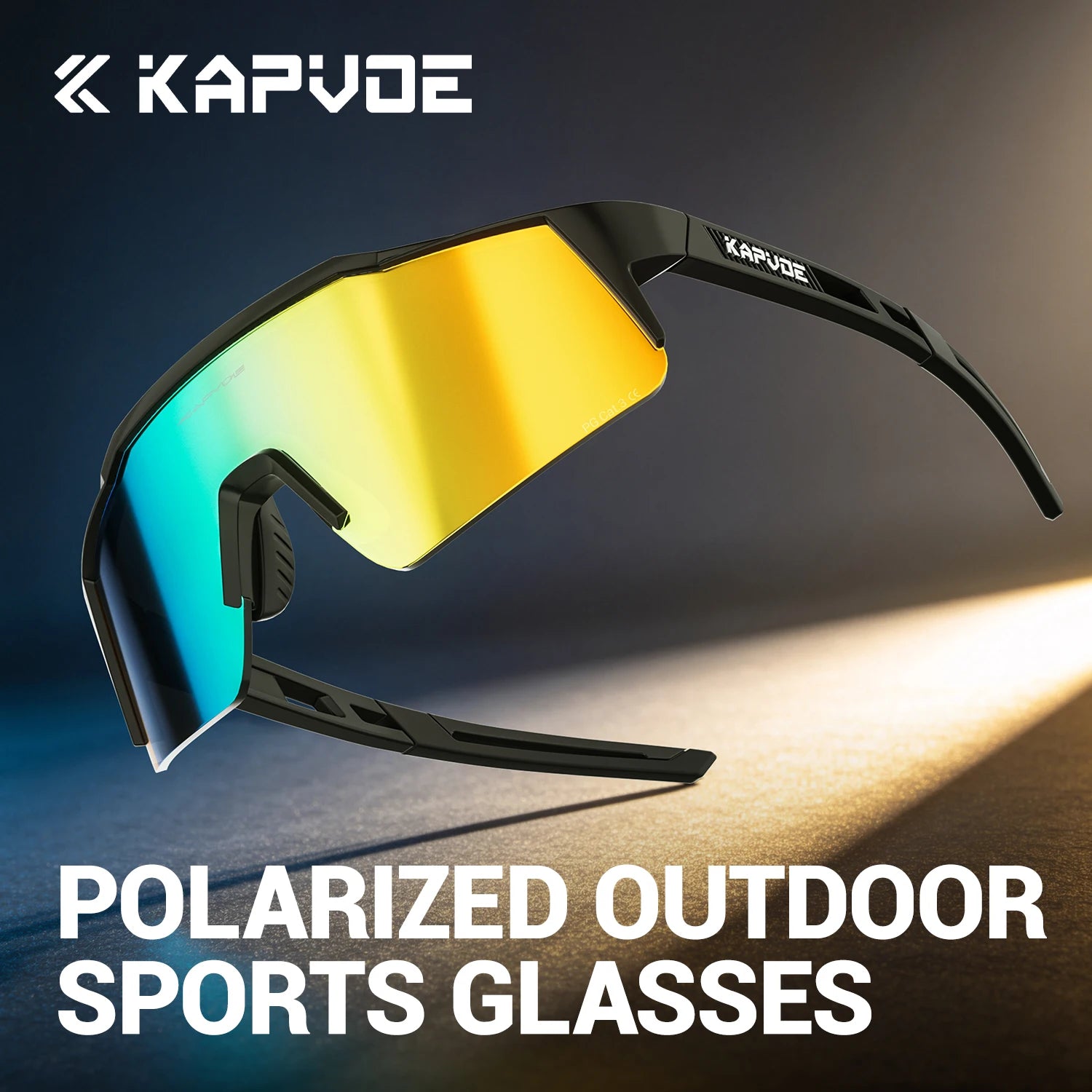 KAPVOE UV400 HD Polarized Hiking Sunglasses Sun Protection Outdoor Sports Glasses Cycling Driving and Climbing MTB Sunglasses