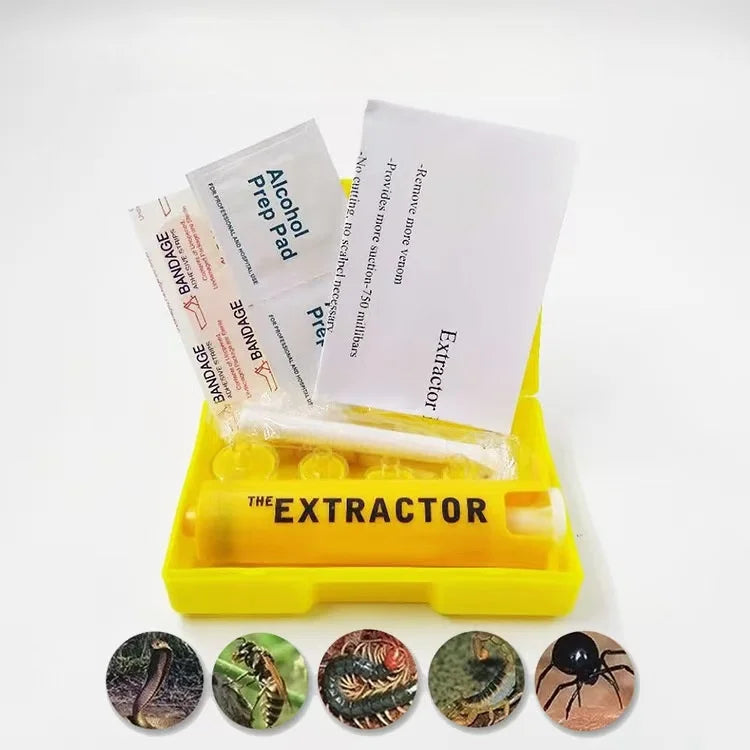 Camping Venom Extractor Snake Insect Bite First Aid Kit Outdoor Emergency Survival Rescue Venomous Bee Bite Vacuum Detox Pump