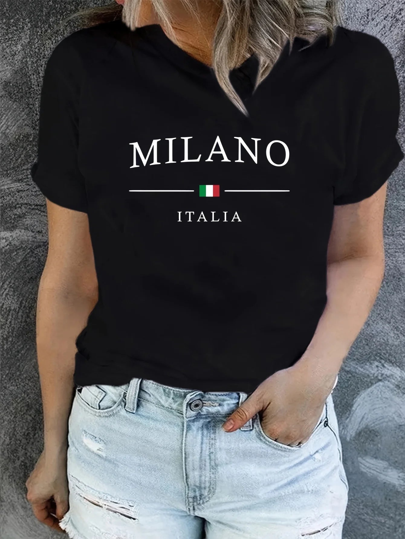 Milano Italy Print Plus Size T-shirt Women's Harajuku Short Sleeve Casual Women's T-shirt Clothing Street Tops Aesthetic Clothes