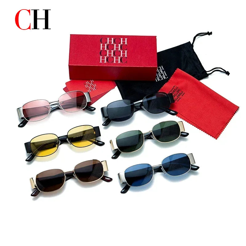 CH Sunglasses Women Brand Sunshade High Quality Color Lenses Design Thick Edge Personality Eyewear