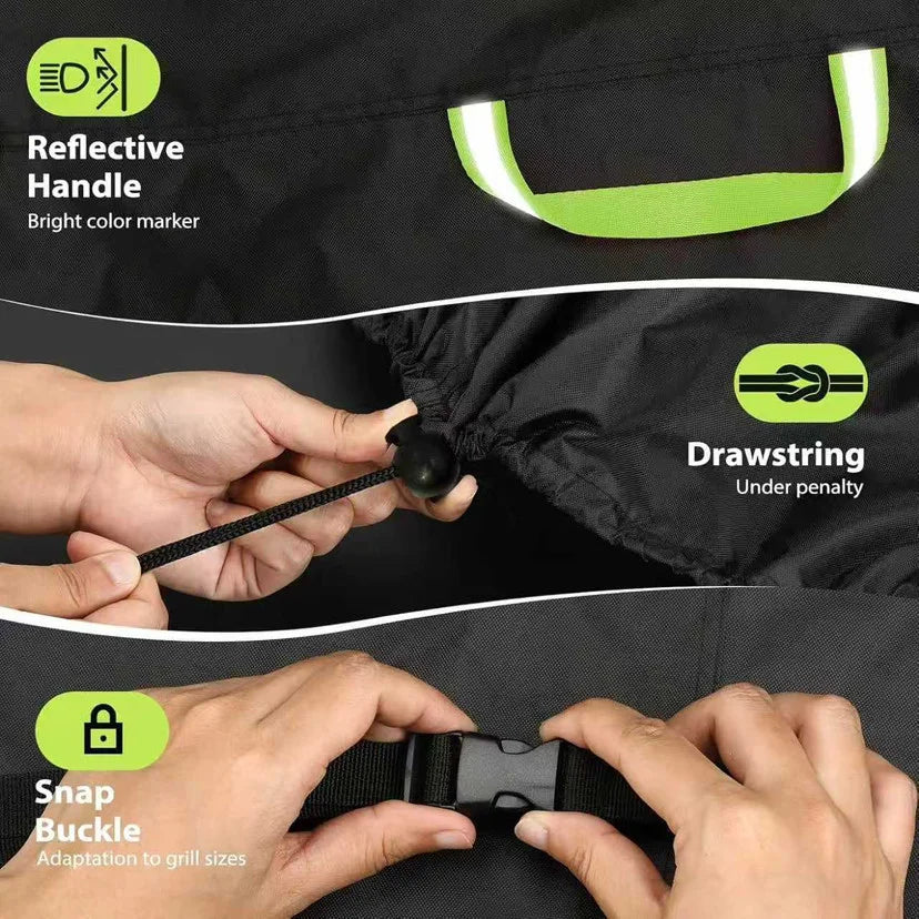 Outdoor Barbecue Rain Cover Dustproof Sunproof Waterproof Garden BBQ Cover Protective Shelter for Picnics And Camping
