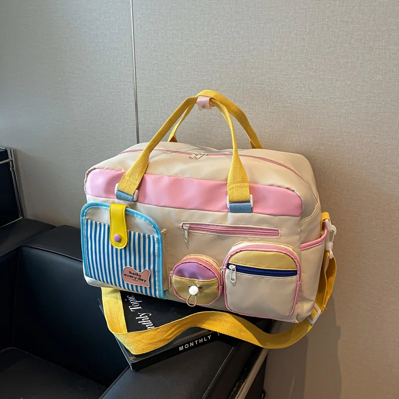Women Dopamine Travel Luggage Bag Lightweight Carry on Storage Bag for Short Business Trip Gym Yoga Swimming Travel Duffle Bag