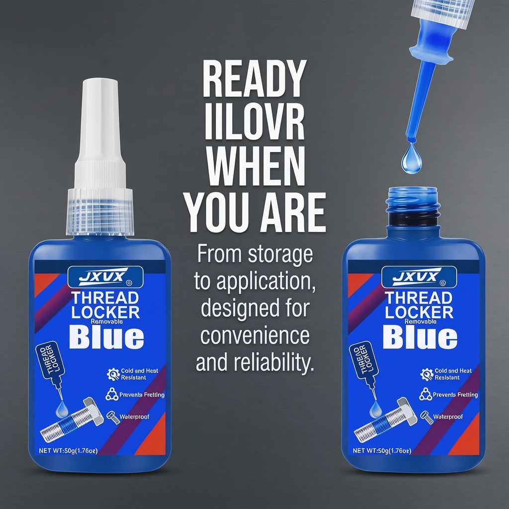 1–3 Pieces of 50ml Anaerobic Adhesive, Medium Strength, Quick-Drying Threadlocker, Oil and Water Resistant, Heat Resistant. Suitable for Metal Bolts, Nuts, and Screws