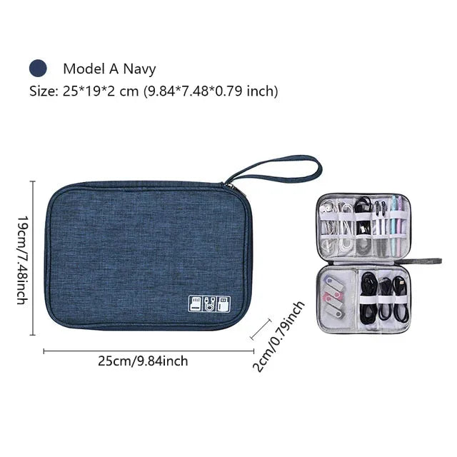 Travel Cable Bag Portable Digital Storage Pouch Waterproof Electronic Accessories Storage Bag Travel Cable Organizer Bags