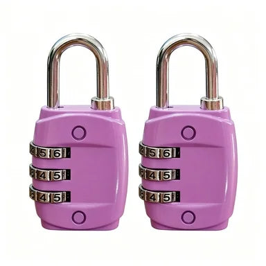 Mini Zinc Alloy 3-Digit Combination Padlock in Multi Colors, Security Password Lock for Luggage Suitcase Backpack Drawer Cabinet