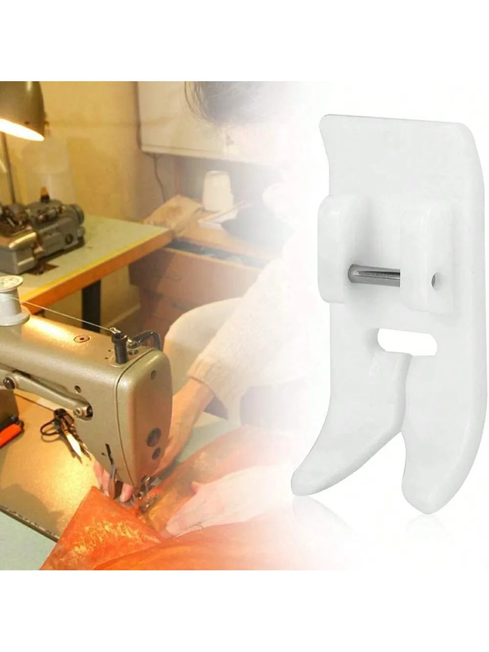 1PCS Nonstick Teflon Sewing Machine Zig Zag Presser Foot Straight Stitch Universal Leather Sewing Machine for All Reeds Snap-On