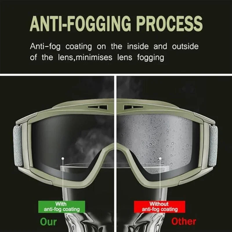 Tactical Goggles Military Shooting Sunglasses Windproof Sand Control Wargame Glasses Army Shooting Airsoft Paintball Glasses