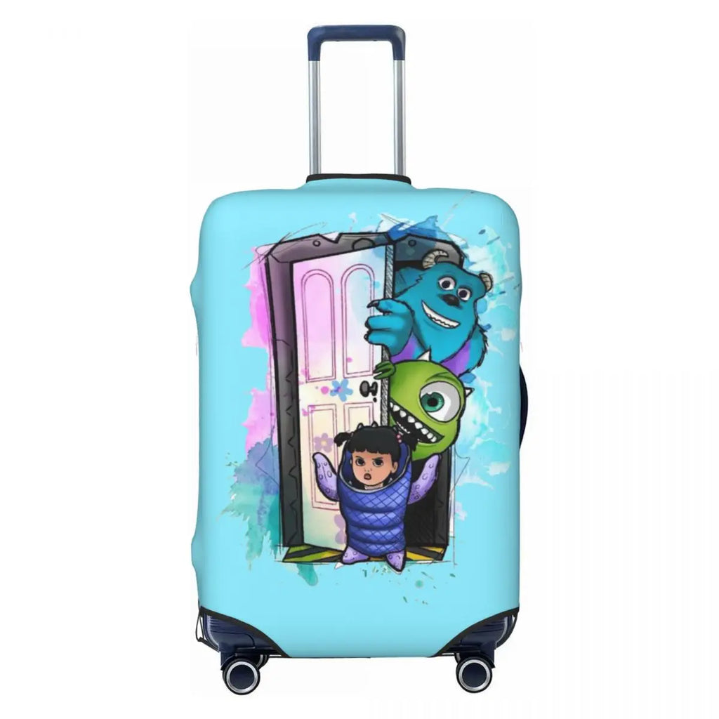 Custom M-Monsters Anime University Luggage Cover Cute Suitcase Protector Covers Suit For 18-32 inch