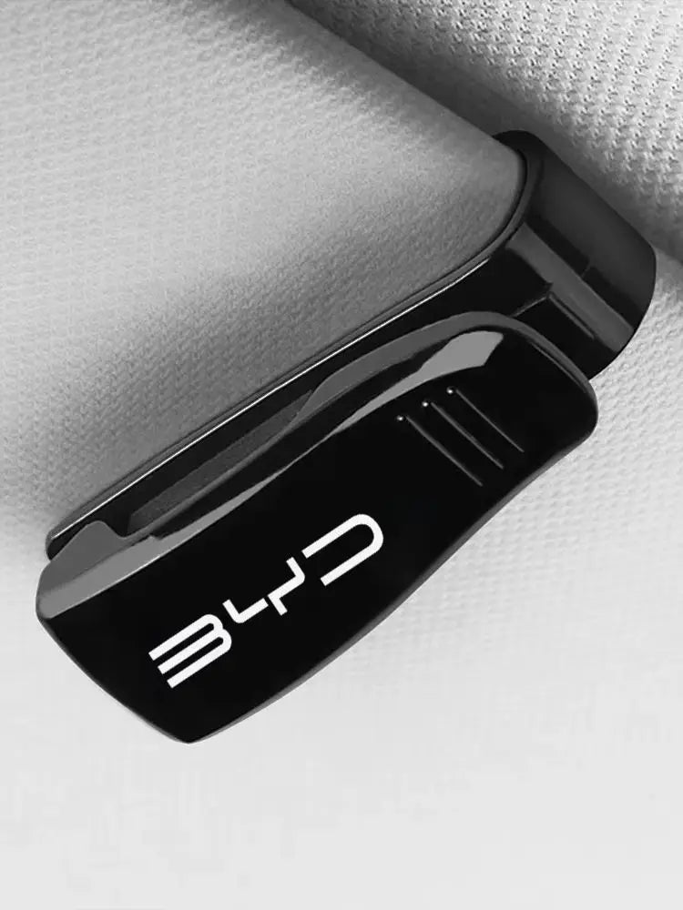Car Sunglasses Clip Card Ticket Holder Sun Visor For BYD Atto 3 EV Yuan Plus Song Plus Dmi Dolphin Seal Tang Han Qin F3 E6 Act